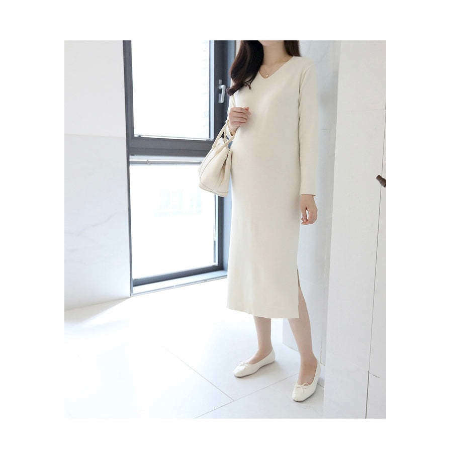 MUMMY.cc:Stella soft v-neck knit ops
