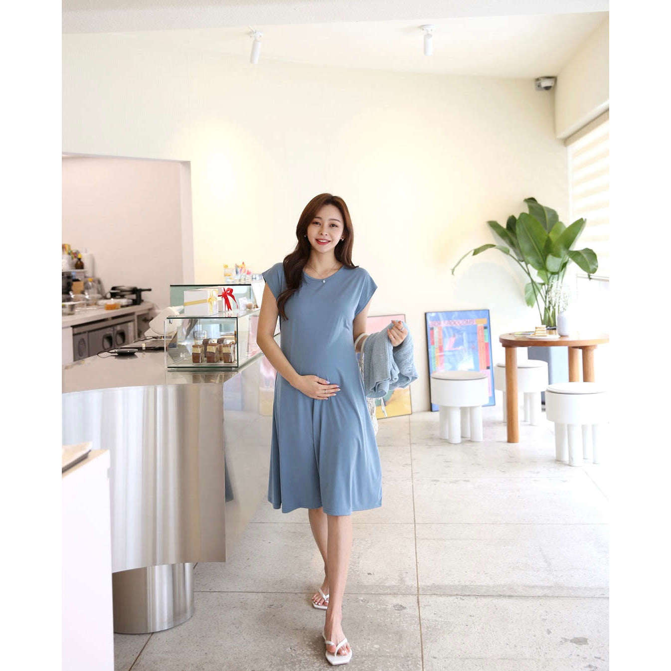 MUMMY.cc:孕婦夏日A-line涼爽短裙