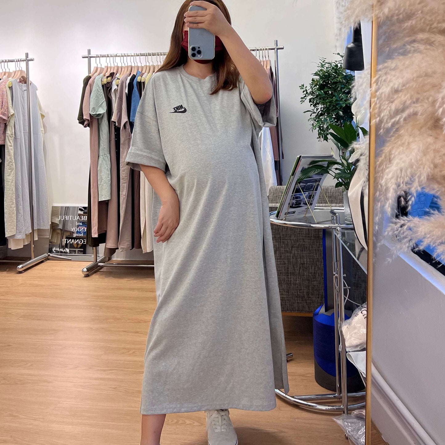 寬鬆刺繡Nike休閒Tee裙