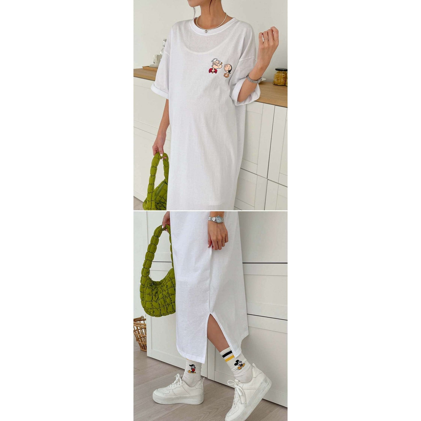 MUMMY.cc:夏季純棉短袖T恤長裙