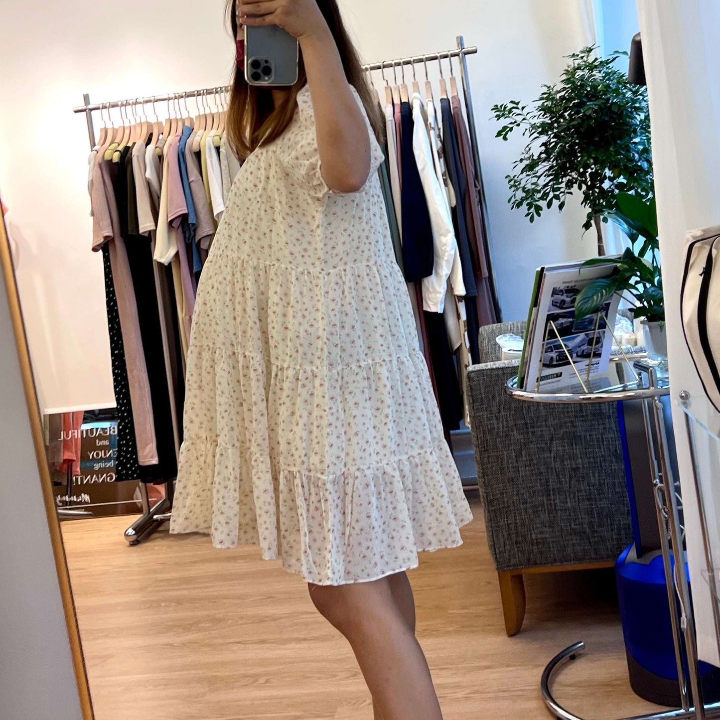 MUMMY.cc:Sweet layered floral mini one-piece