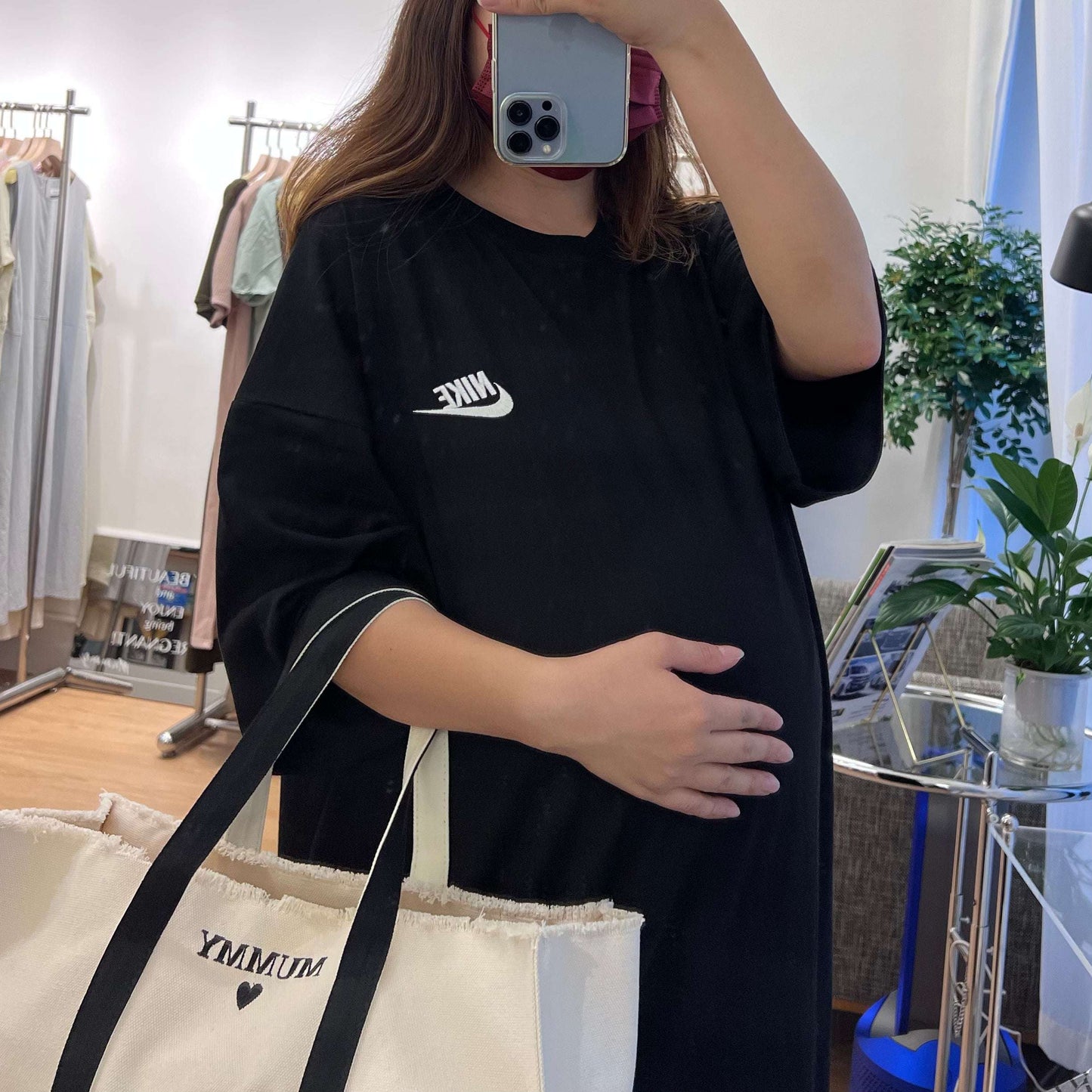 寬鬆刺繡Nike休閒Tee裙