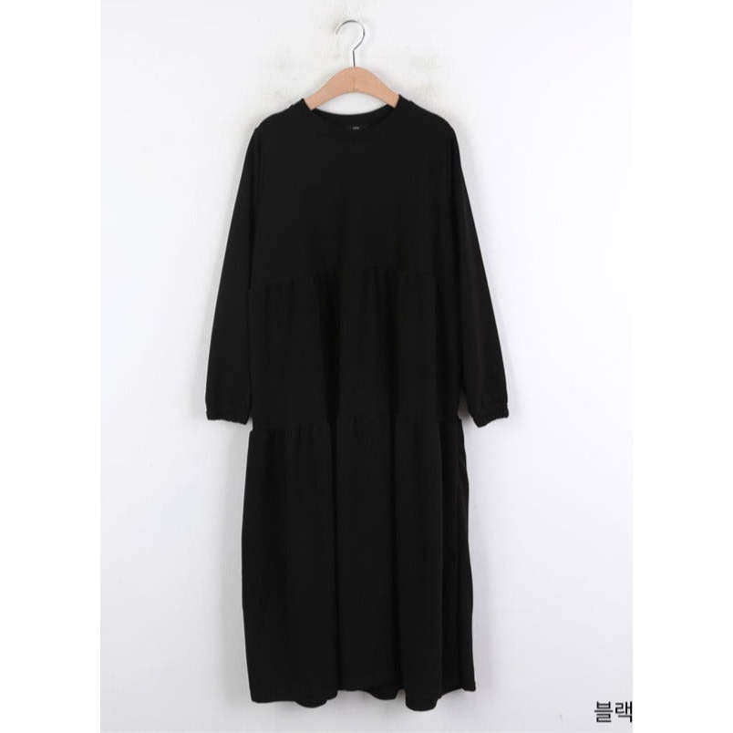 MUMMY.cc:Maxi long sleeve layered dress