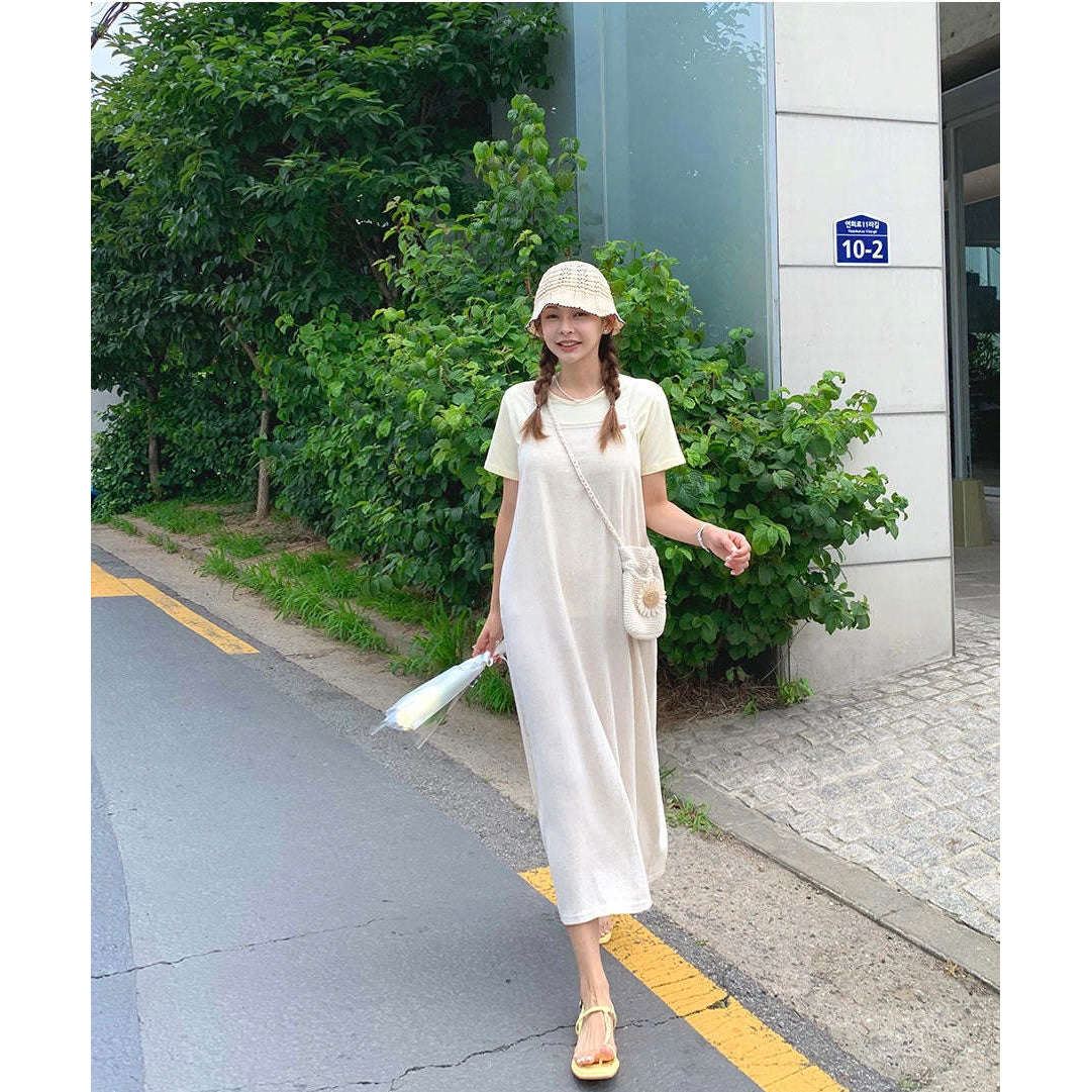 MUMMY.cc:夏日吊帶棉麻透氣連身裙
