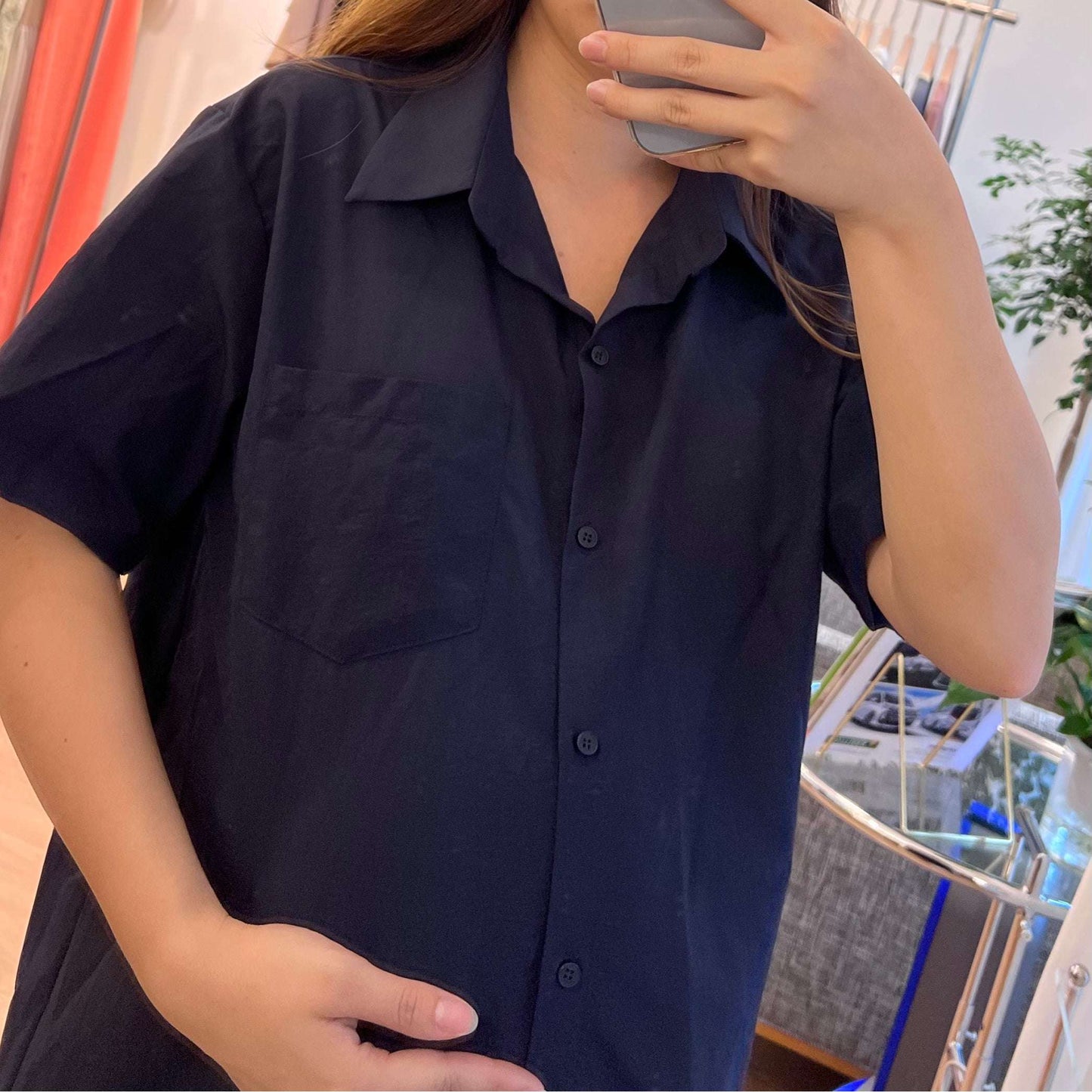 MUMMY.cc:企領尼龍恤衫哺乳連身裙
