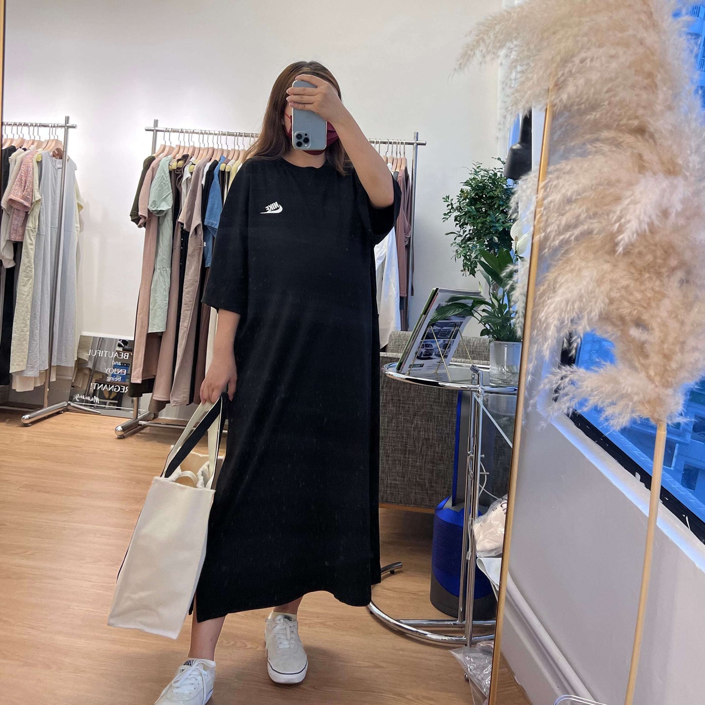 寬鬆刺繡Nike休閒Tee裙