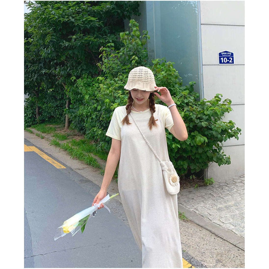 MUMMY.cc:夏日吊帶棉麻透氣連身裙