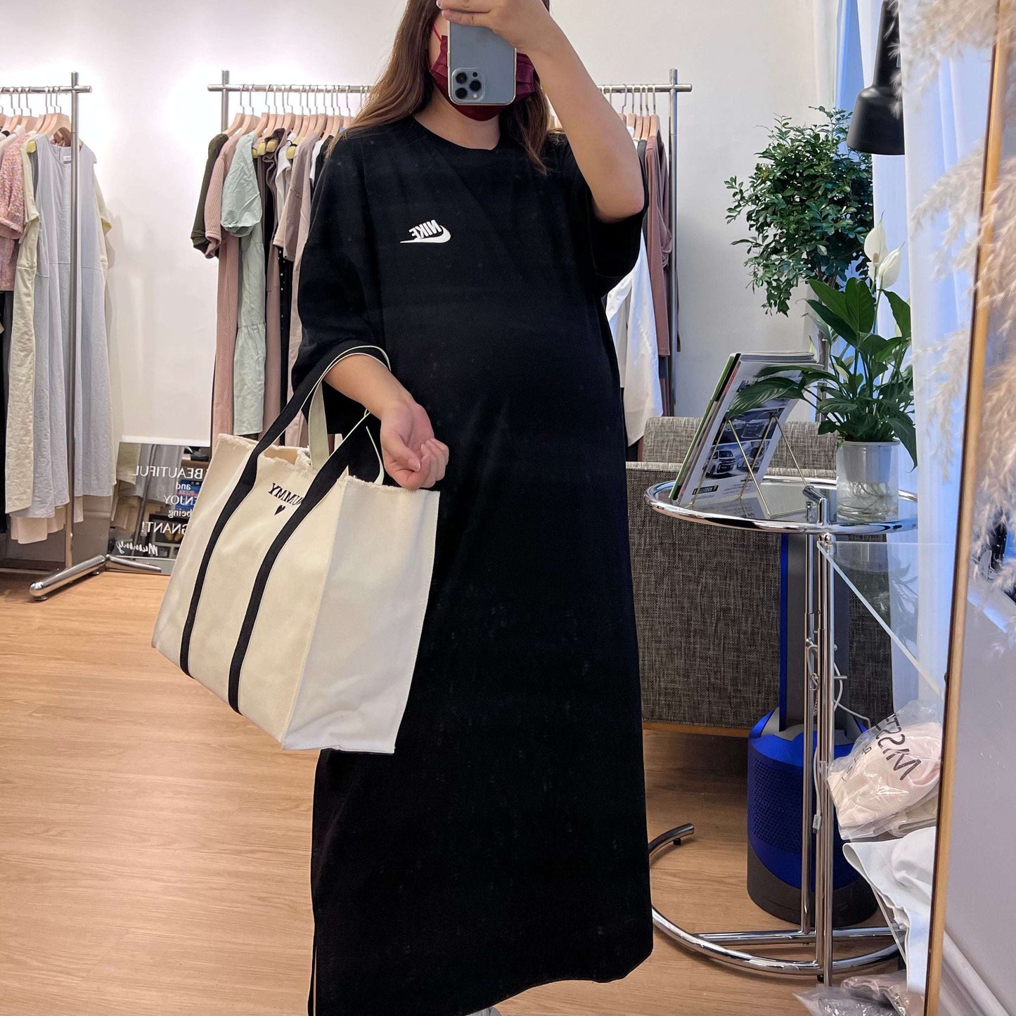 寬鬆刺繡Nike休閒Tee裙