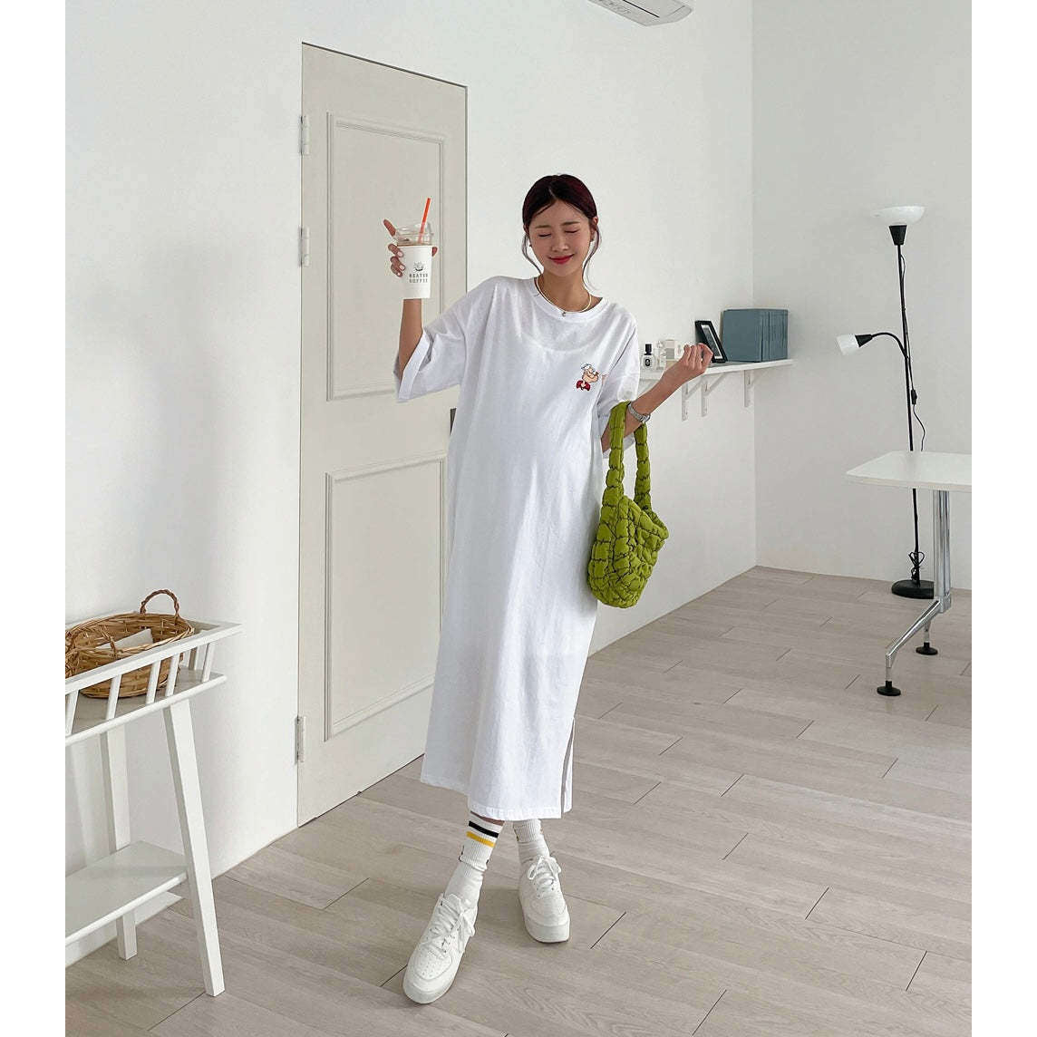 MUMMY.cc:夏季純棉短袖T恤長裙
