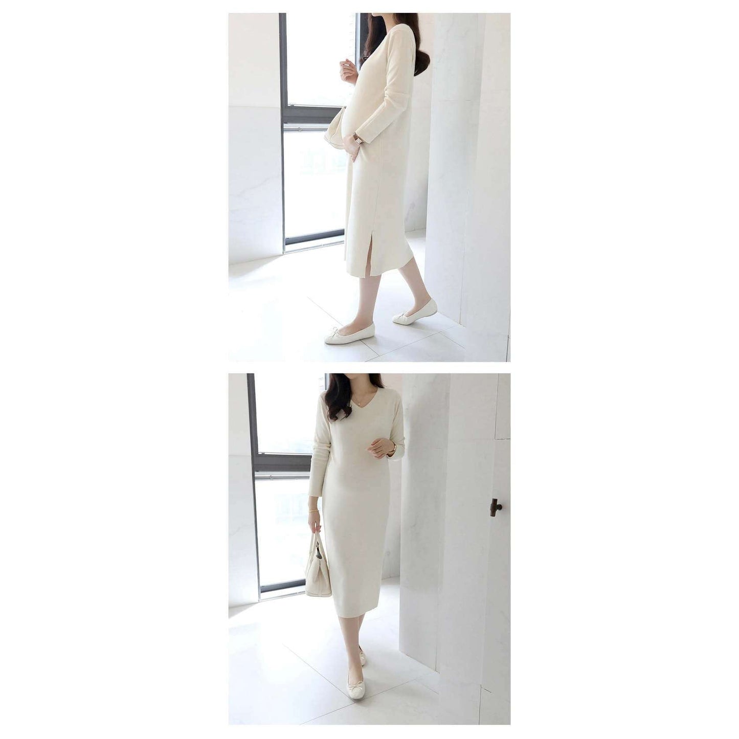 MUMMY.cc:Stella soft v-neck knit ops