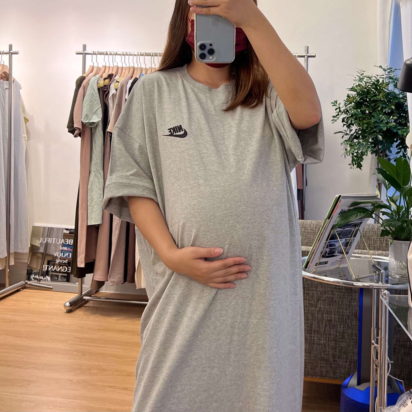 寬鬆刺繡Nike休閒Tee裙