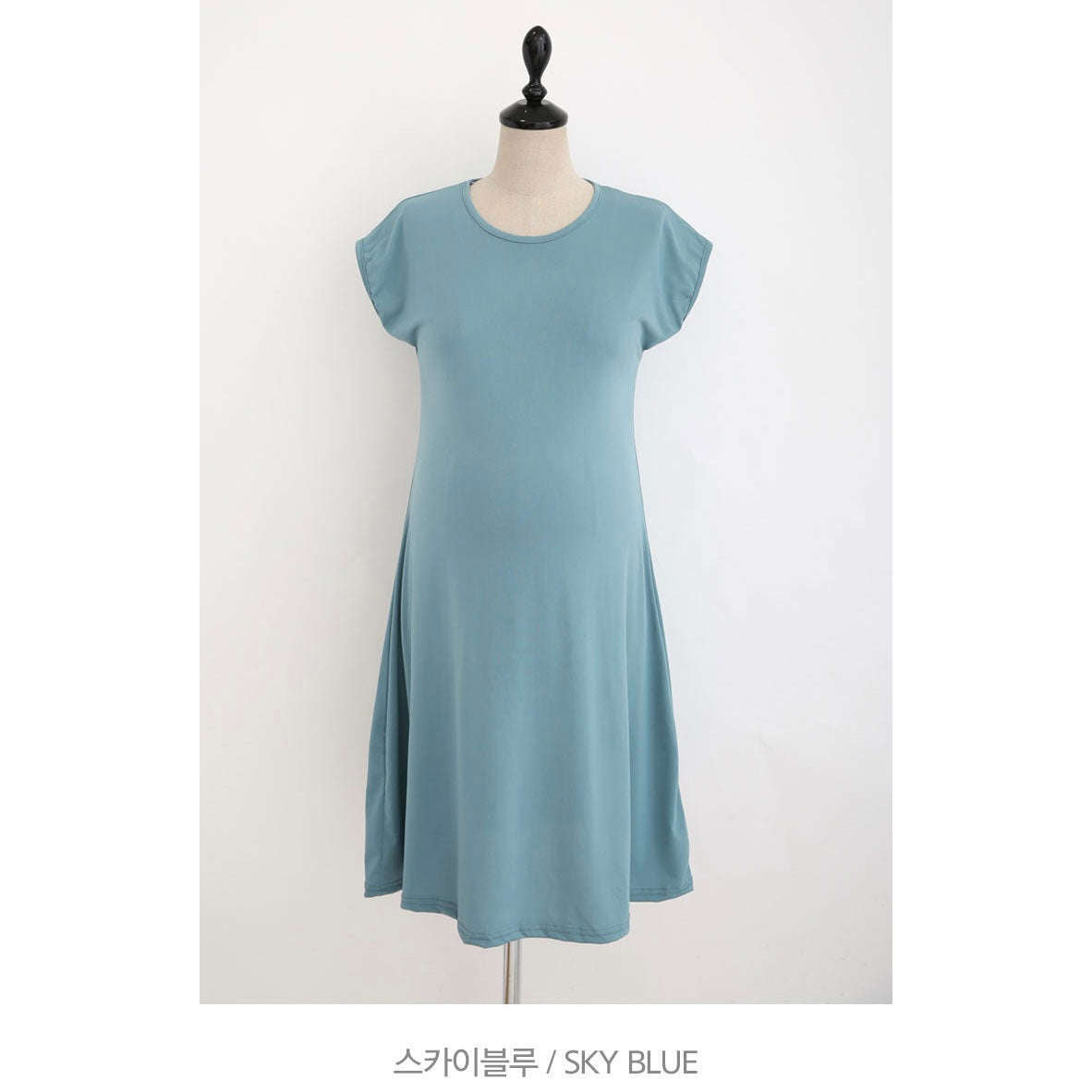MUMMY.cc:孕婦夏日A-line涼爽短裙:Sky Blue