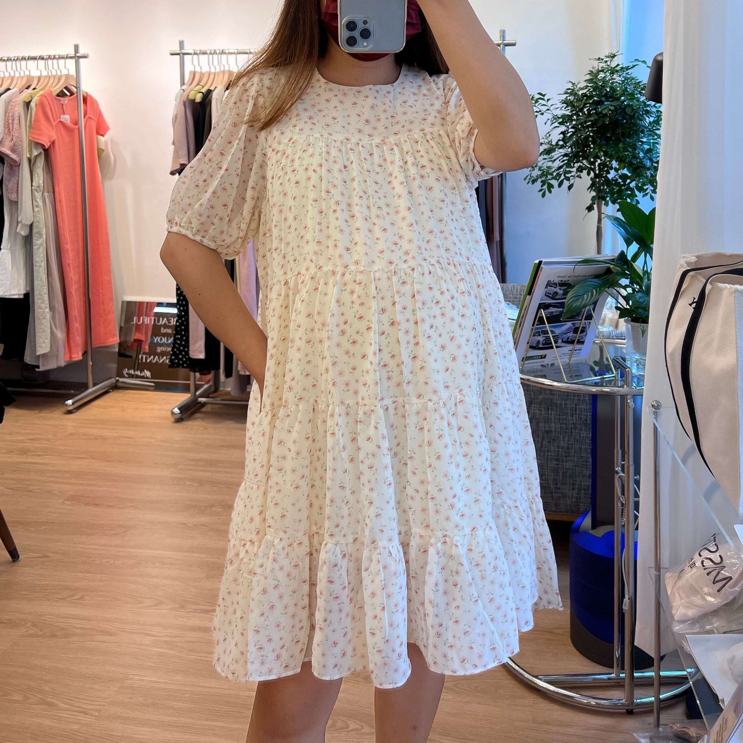 MUMMY.cc:Sweet layered floral mini one-piece