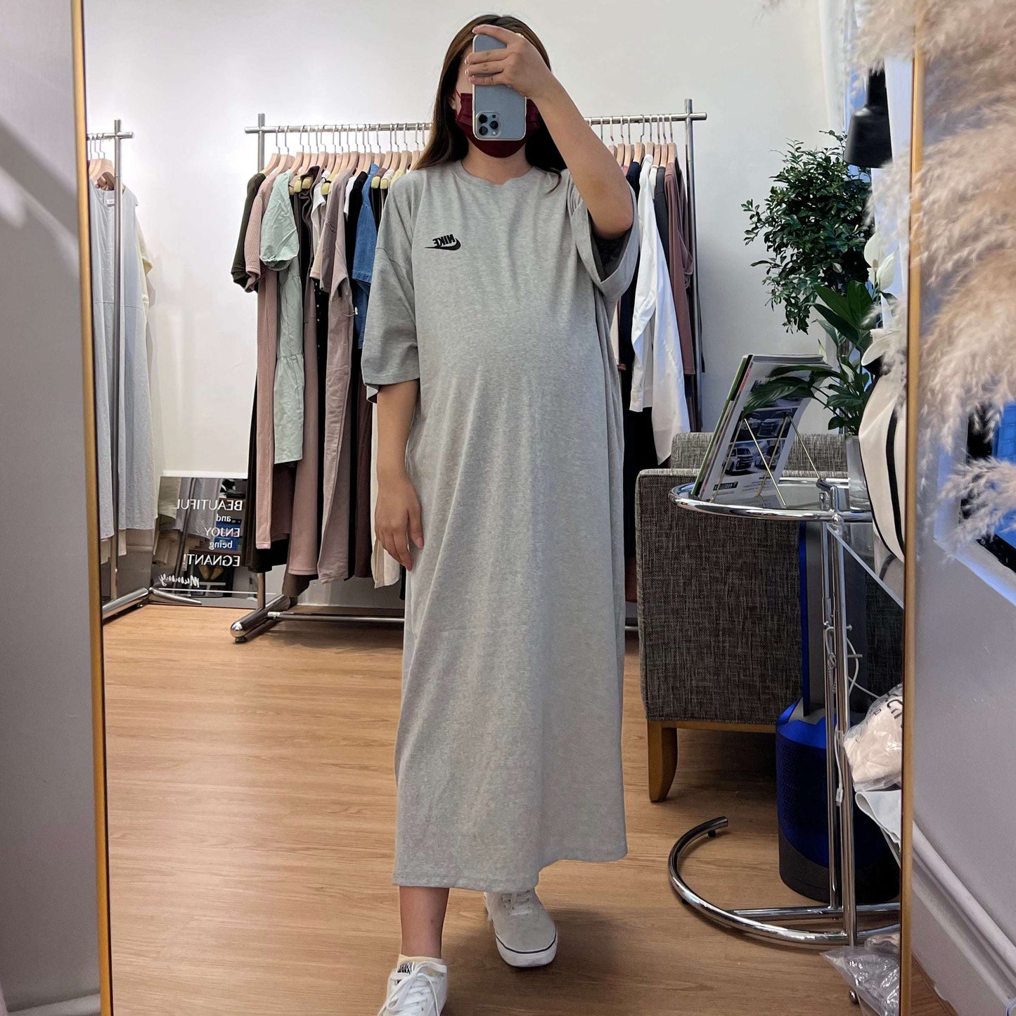 寬鬆刺繡Nike休閒Tee裙