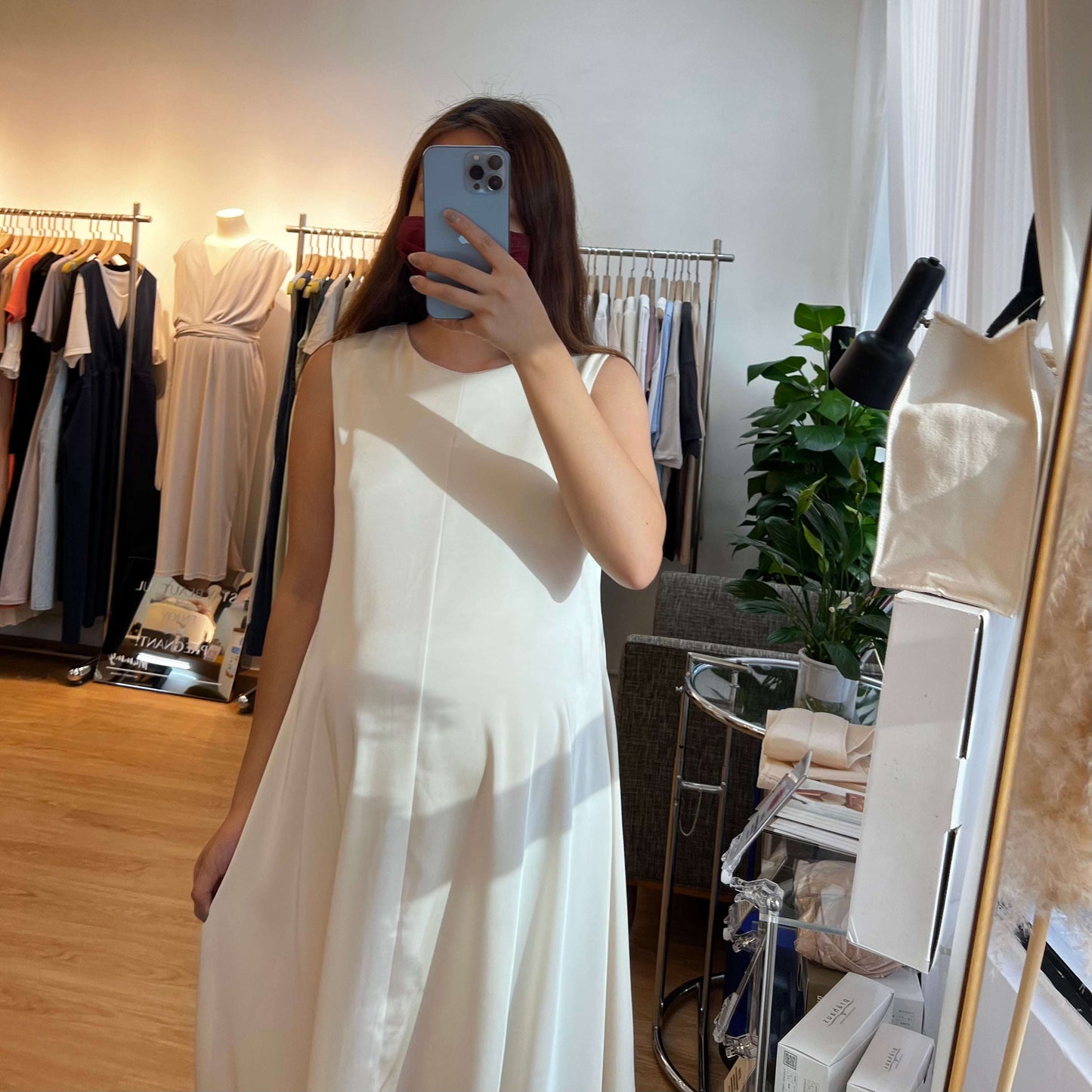 MUMMY.cc:絲質柔滑背心傘裝裙