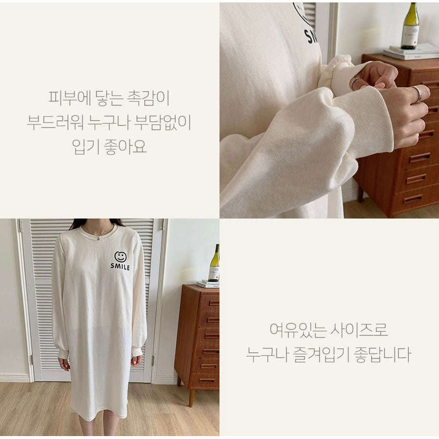 MUMMY.cc:長袖側開哺乳印圖連身裙