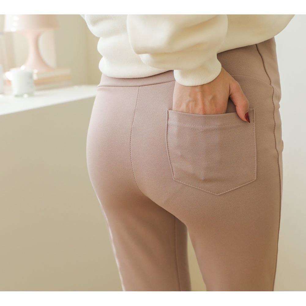 孕婦Slim fit柔軟休閒彈性摺線褲