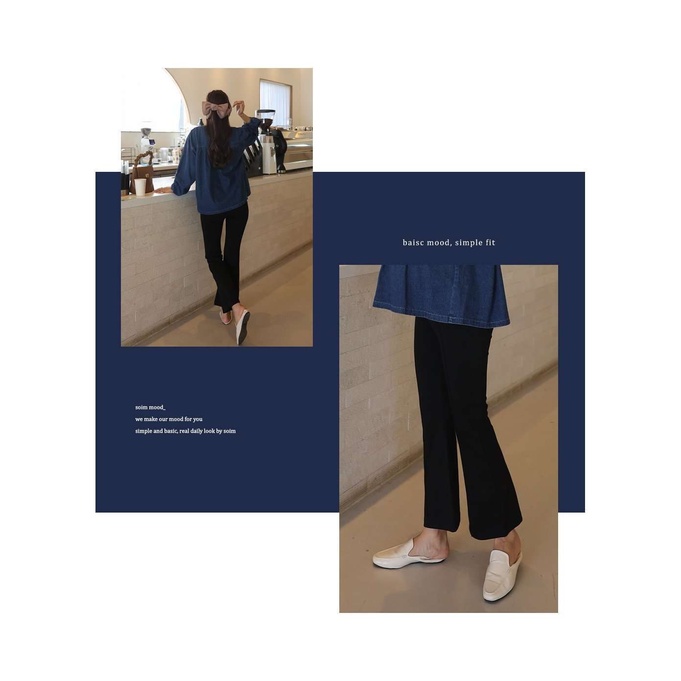 孕婦Slim fit柔軟休閒彈性摺線褲