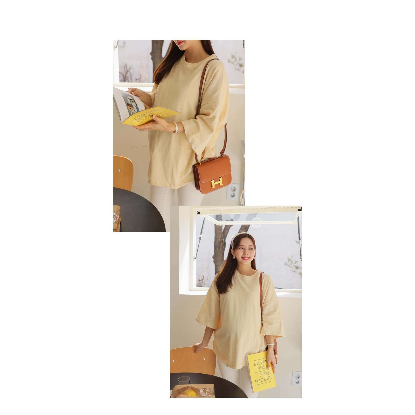 MUMMY.cc:Daily basic sweet maternity box tee