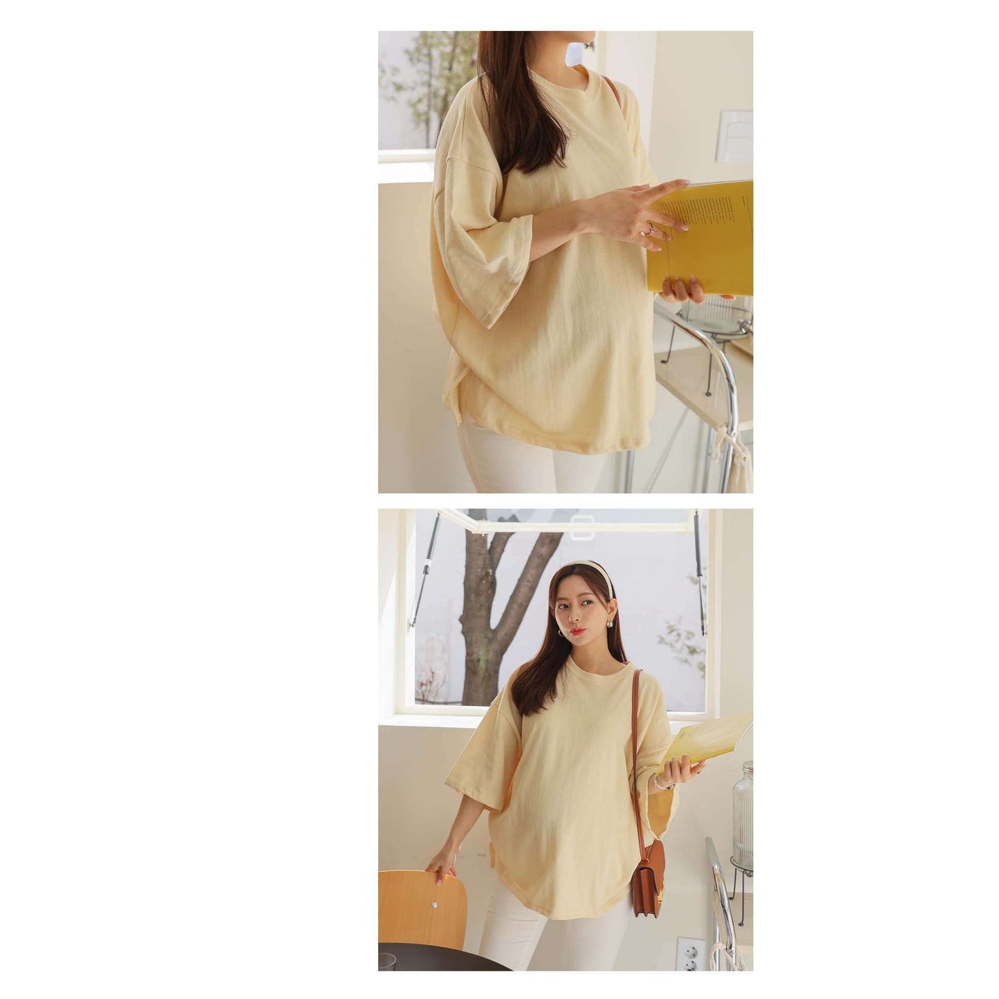 MUMMY.cc:Daily basic sweet maternity box tee