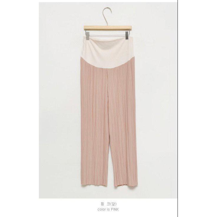 孕婦春夏摺摺輕盈褲