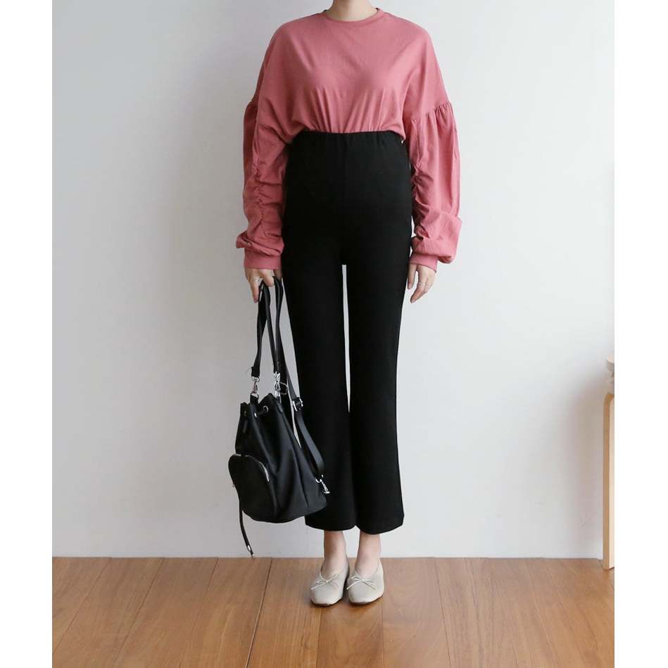 熱賣高腰彈性修身孕婦褲(Bootcut/Straight