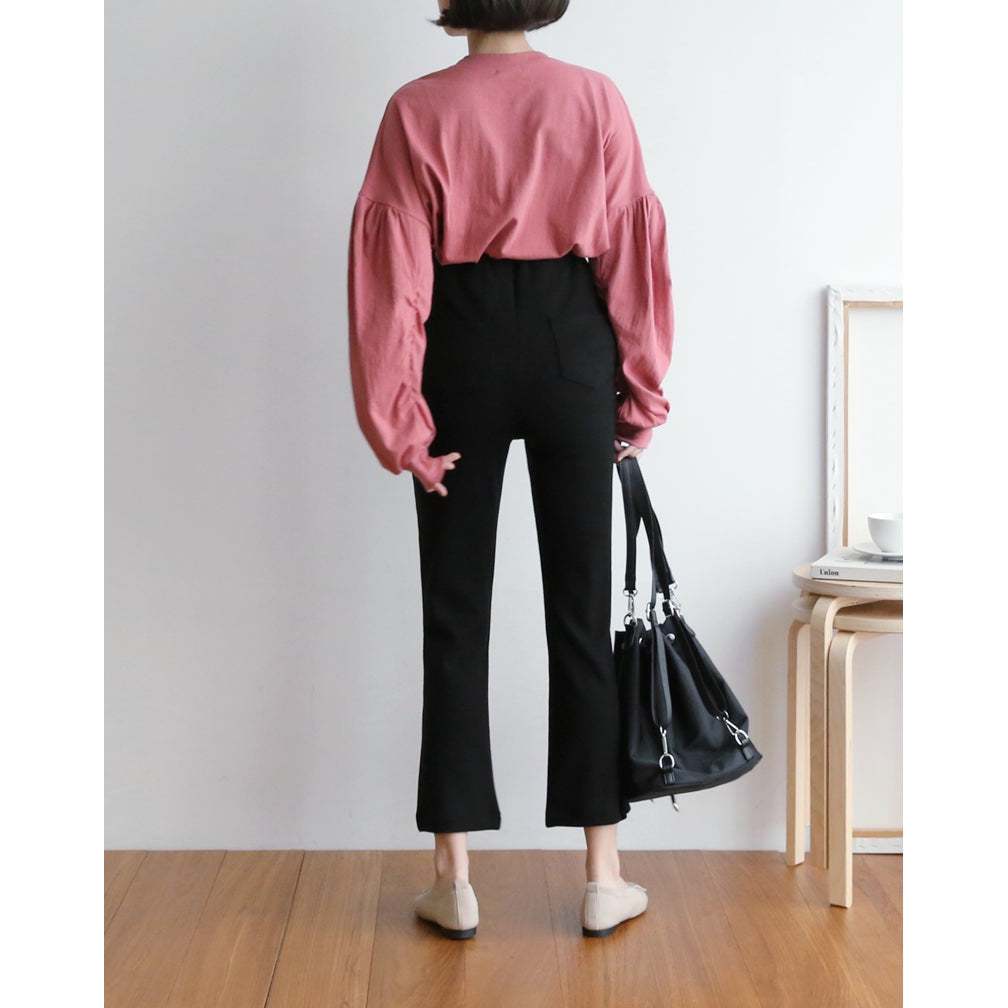 熱賣高腰彈性修身孕婦褲(Bootcut/Straight
