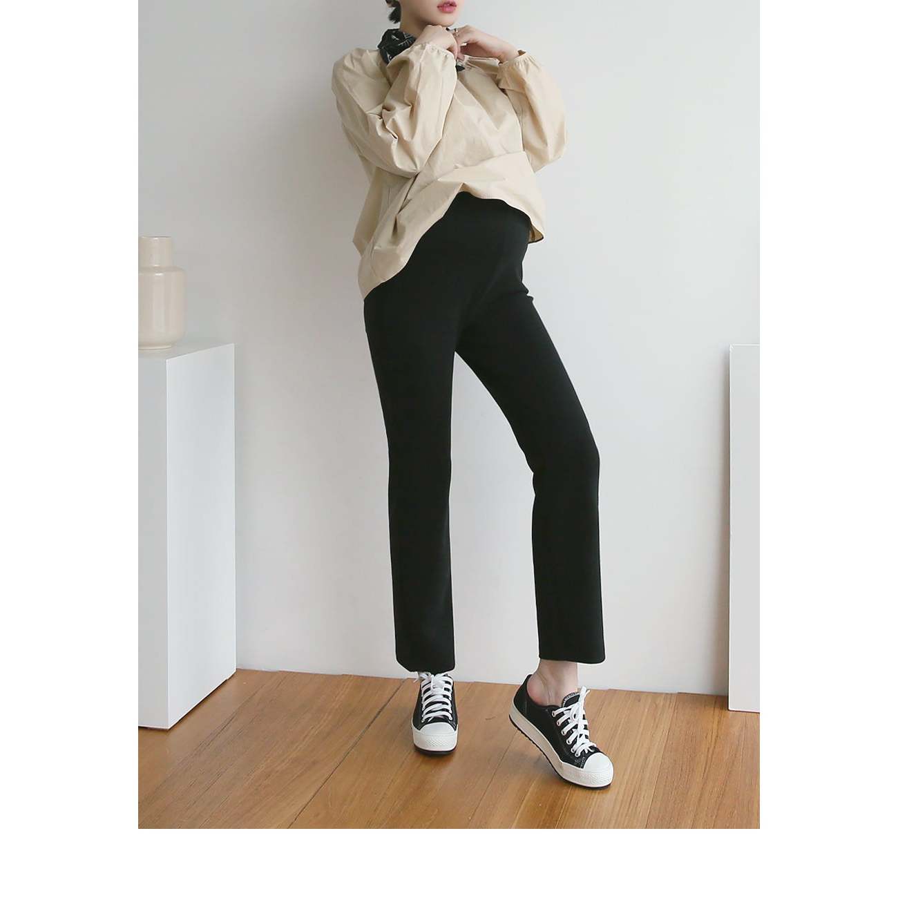熱賣高腰彈性修身孕婦褲(Bootcut/Straight