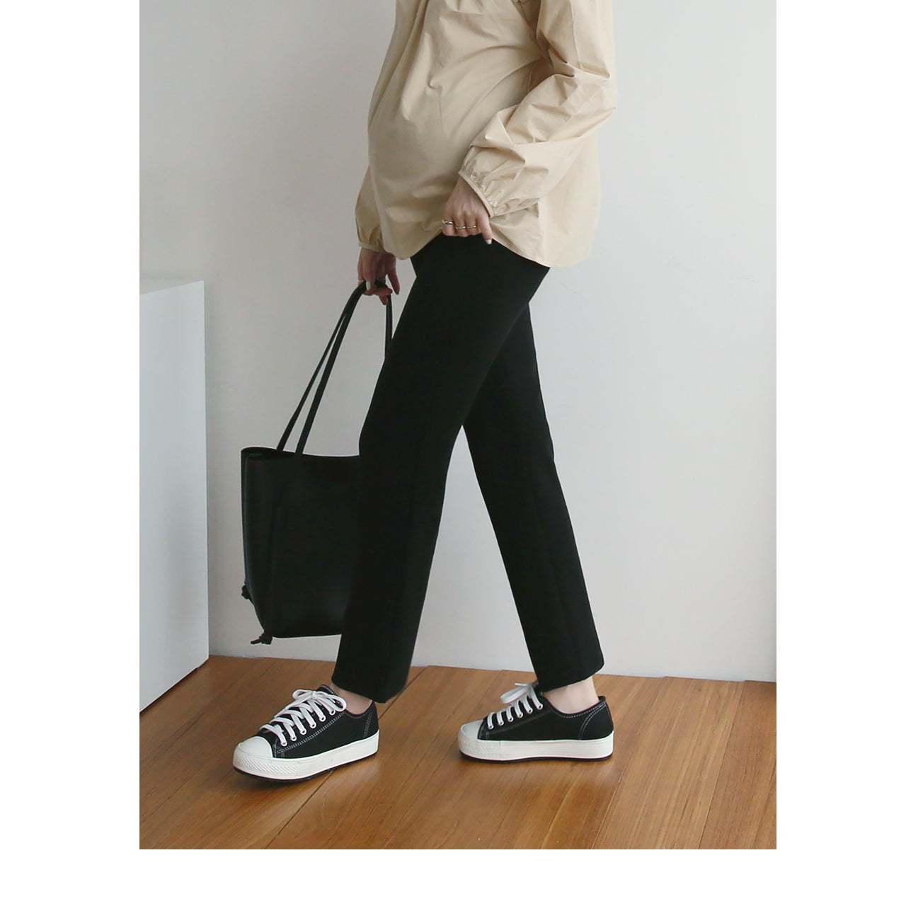 熱賣高腰彈性修身孕婦褲(Bootcut/Straight