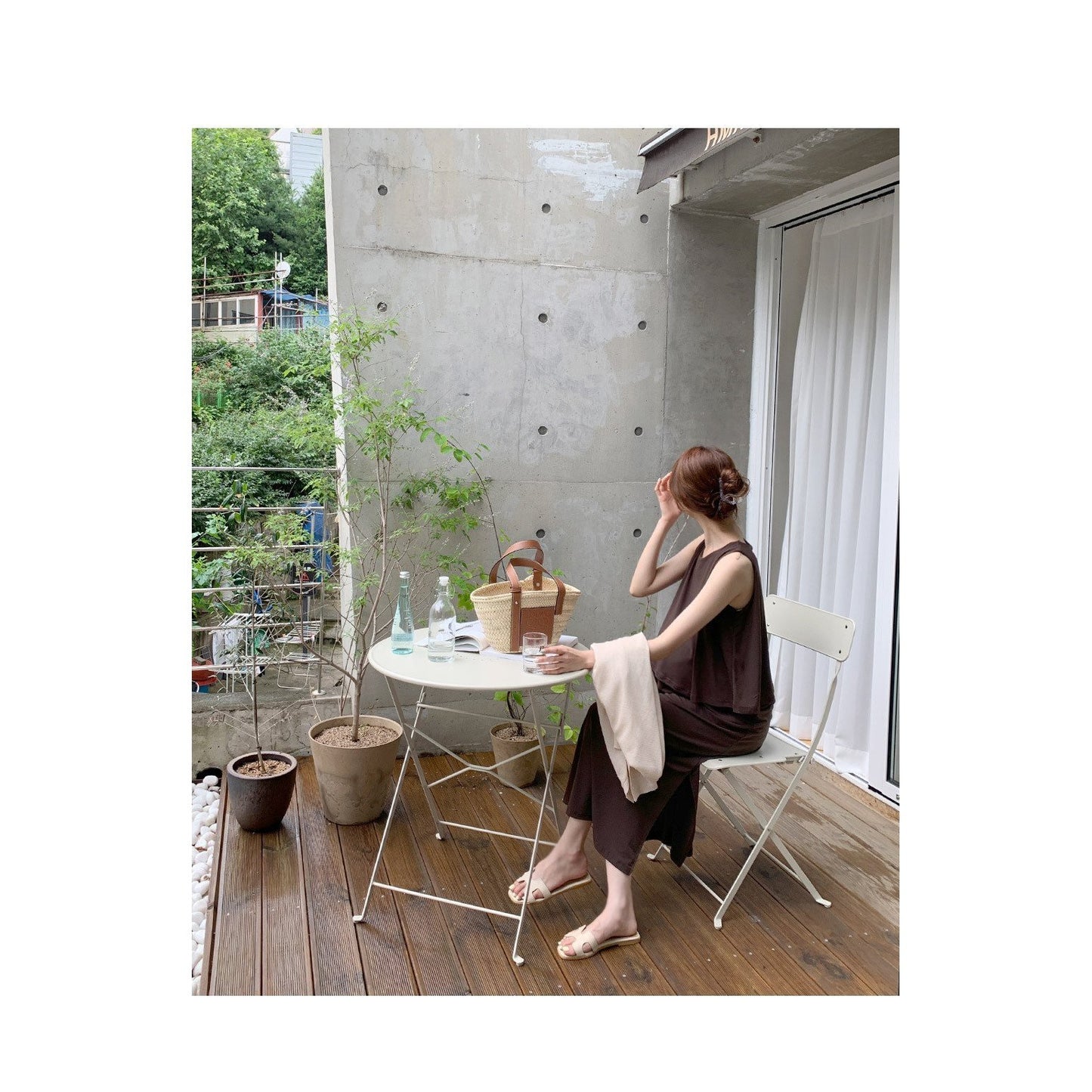 孕婦優雅無袖人造絲隱藏式哺乳裙