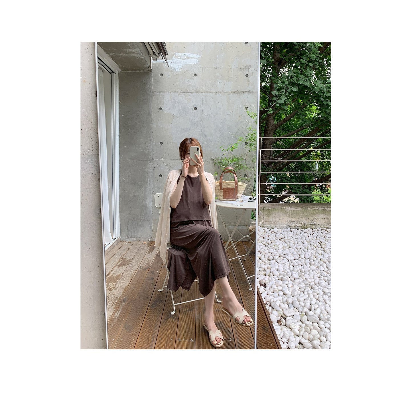 孕婦優雅無袖人造絲隱藏式哺乳裙