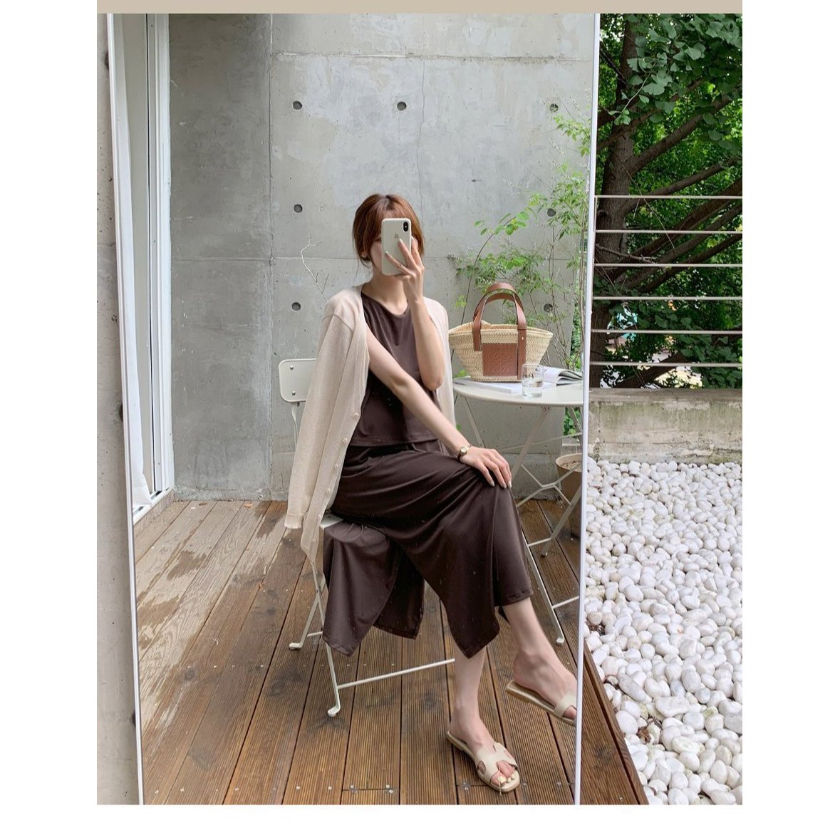 孕婦優雅無袖人造絲隱藏式哺乳裙