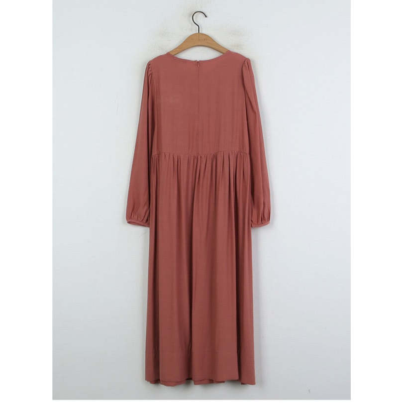 褶褶寬鬆孕婦連身裙