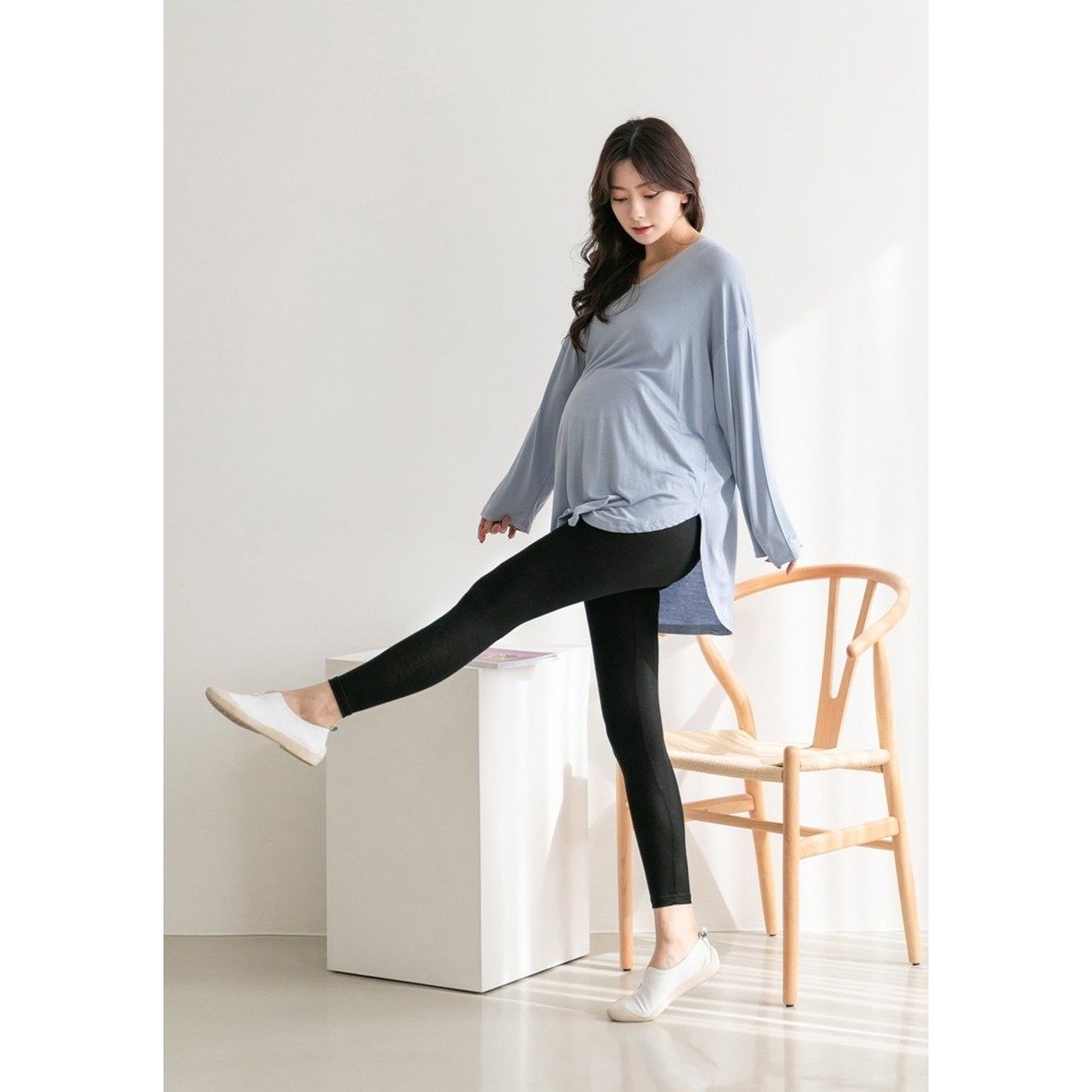(薄)韓國熱賣孕婦超舒適Pudding Span Legging