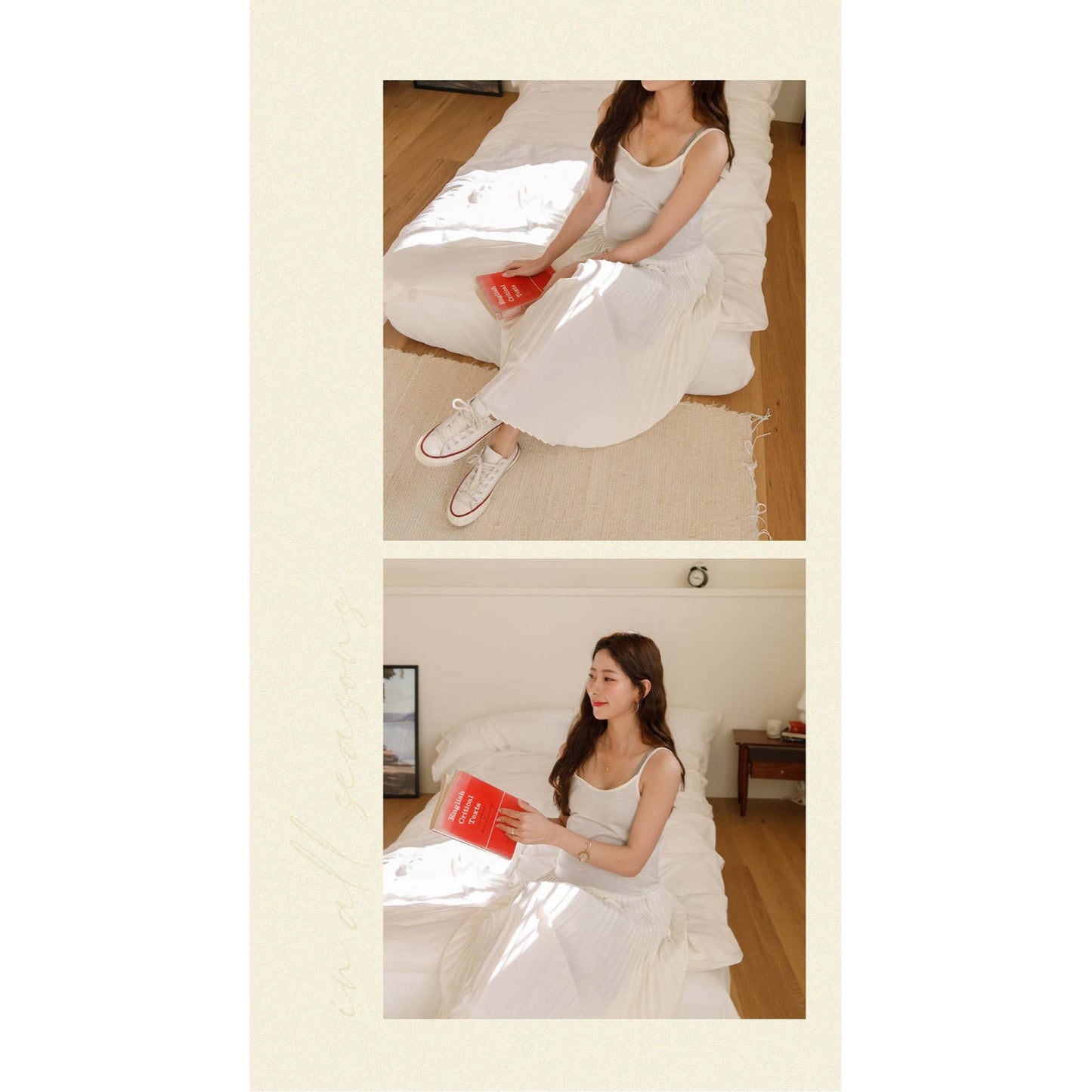 孕婦百搭吊帶百褶裙