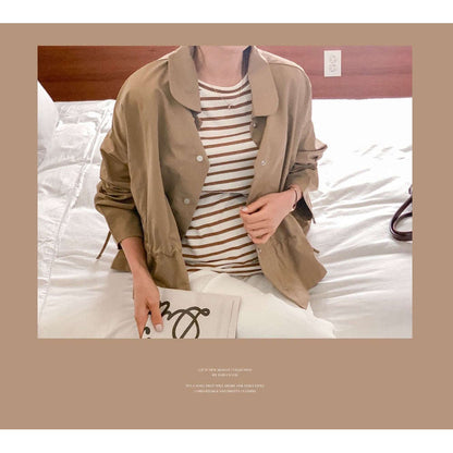 MUMMY.cc:秋季防風繫帶輕盈Jacket