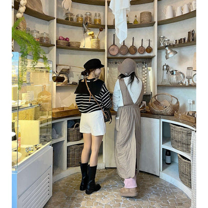 MUMMY.cc:針織條紋拉鍊上衣
