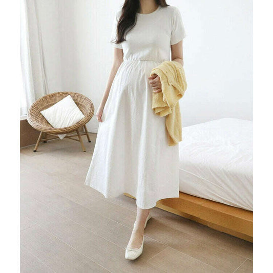 MUMMY.cc:短袖拼接簡約連身裙
