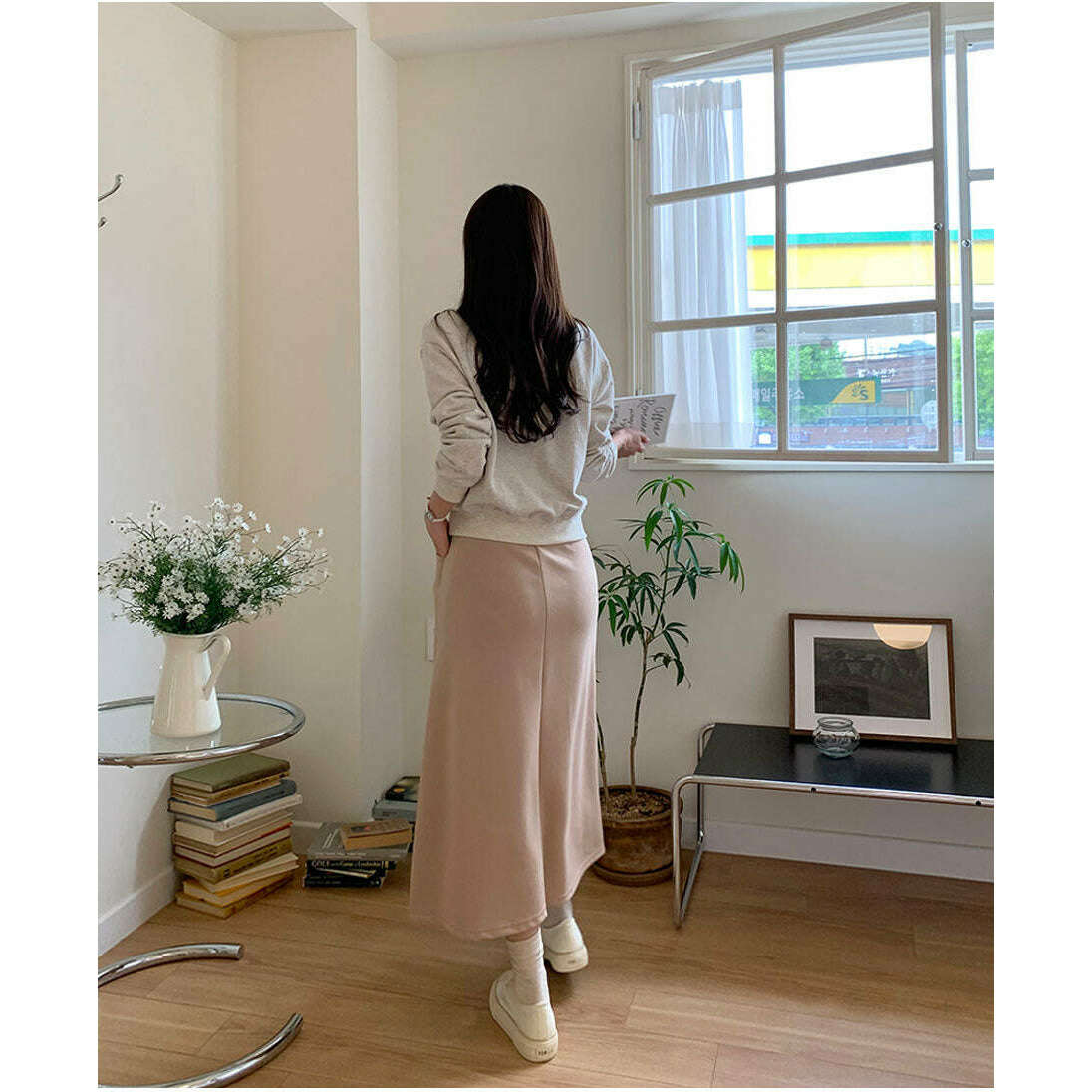 MUMMY.cc:孕婦A-line雙口袋半截長裙