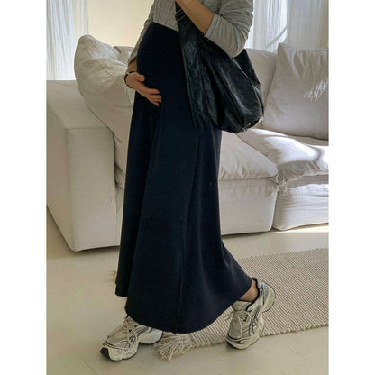 MUMMY.cc:孕婦高腰半截側開叉長裙
