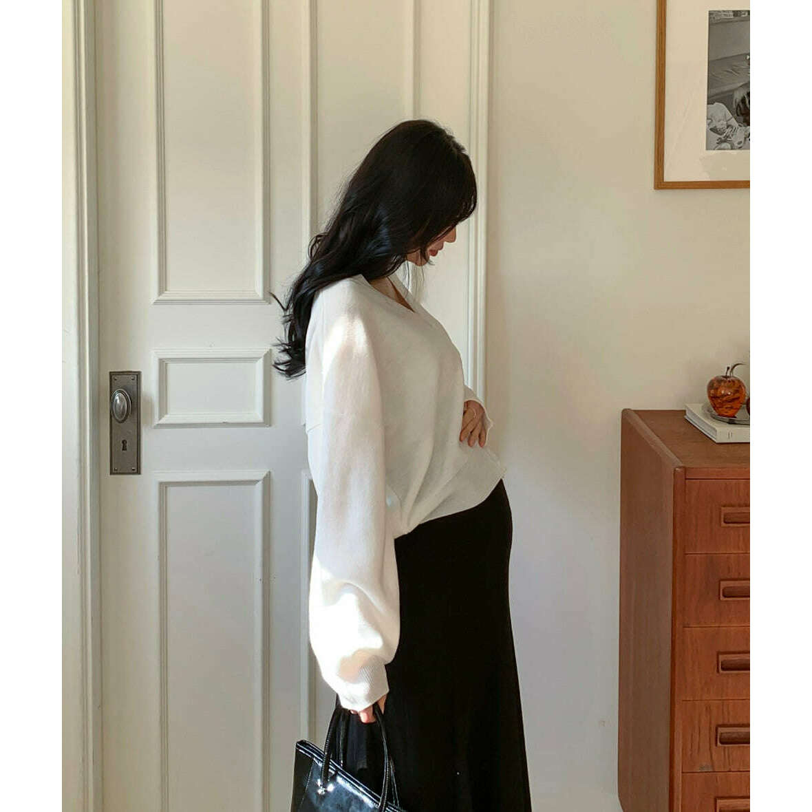 MUMMY.cc:孕婦坑紋顯瘦針織半截裙