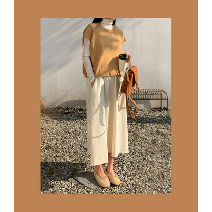MUMMY.cc:秋冬樽領純色帶口袋連身裙