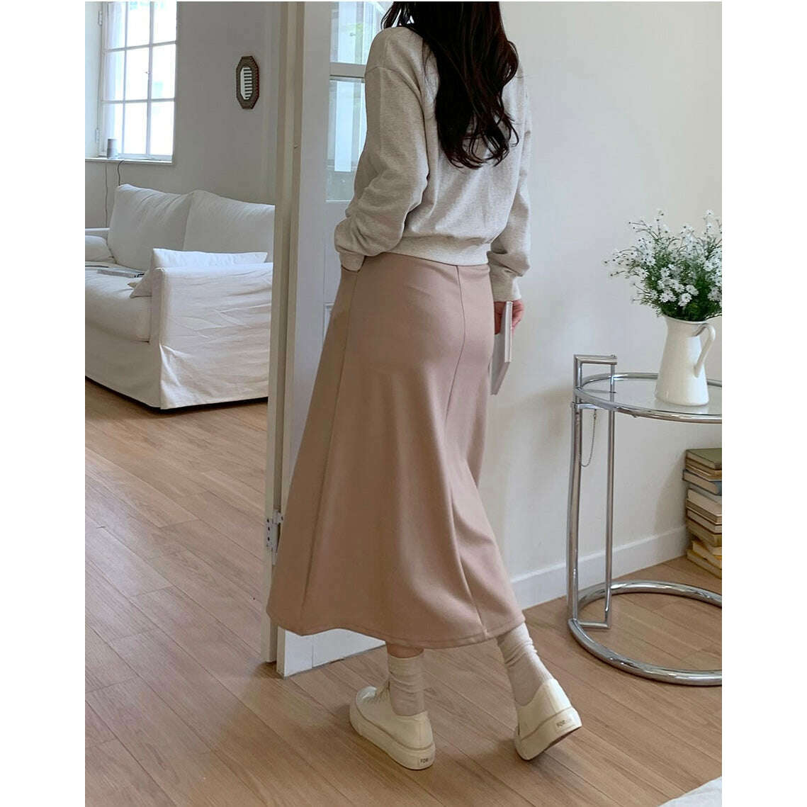 MUMMY.cc:孕婦A-line雙口袋半截長裙