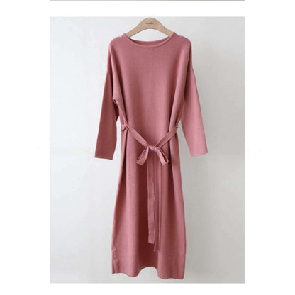 MUMMY.cc:孕婦柔軟彈性舒適綁帶連身裙:Pink
