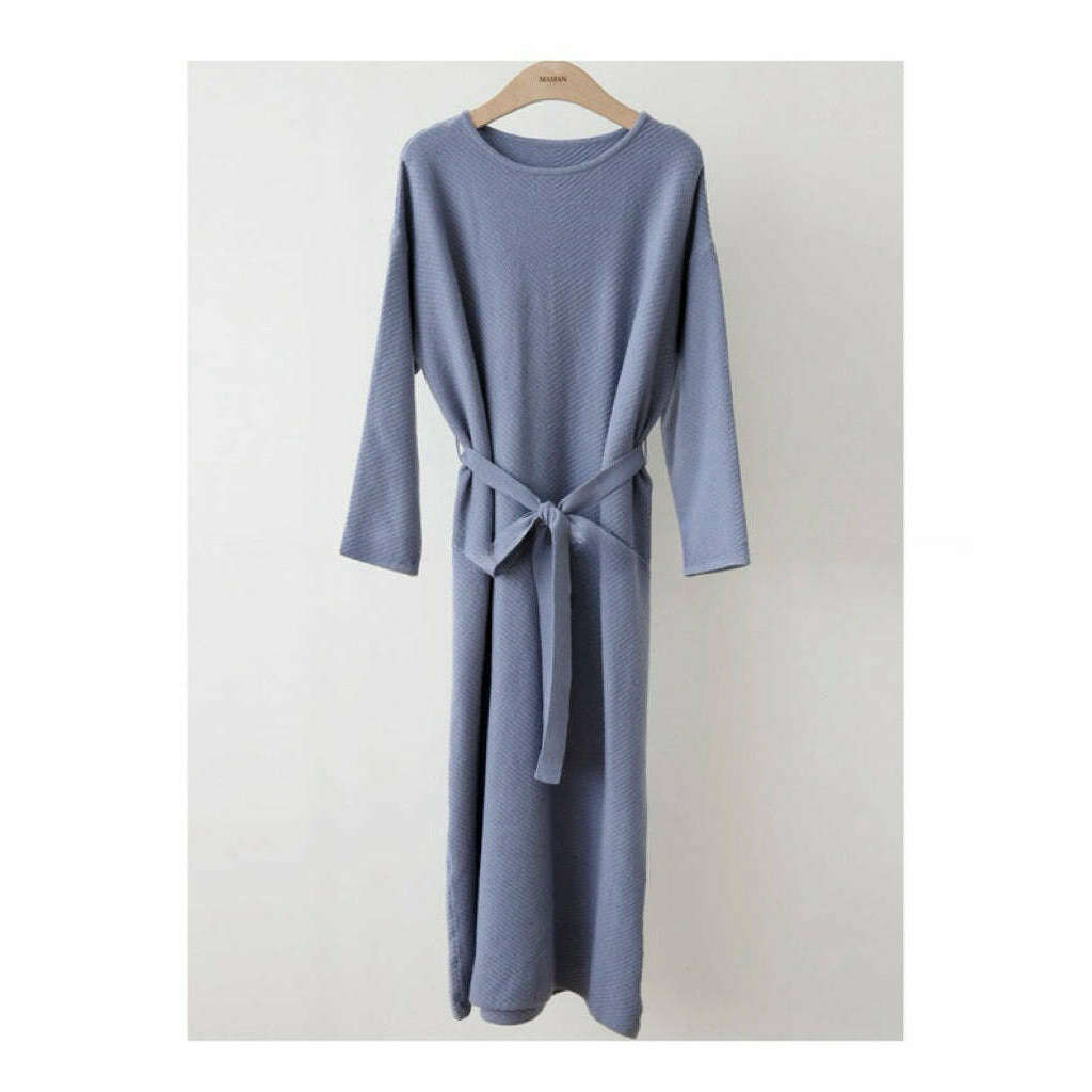 MUMMY.cc:孕婦柔軟彈性舒適綁帶連身裙:Blue
