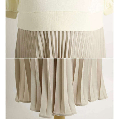 MUMMY.cc:春季新款中袖印花百褶連身裙