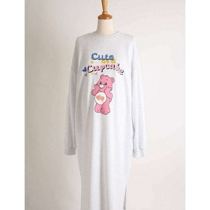 MUMMY.cc:Cute cupcake小熊印花圖案連身裙:White