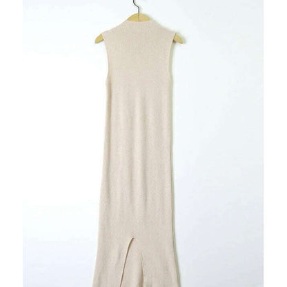 MUMMY.cc:法式背心半高領針織連身裙套裝