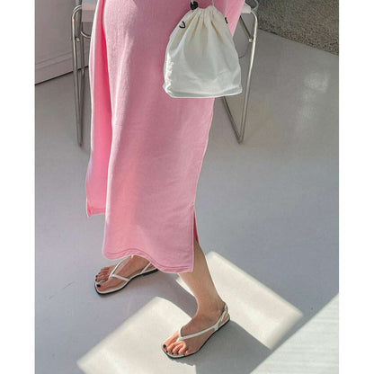 MUMMY.cc:背鏤空簡約棉質連身裙