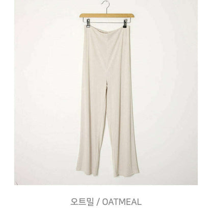 MUMMY.cc:春夏輕薄高腰柔軟褲:Oatmeal